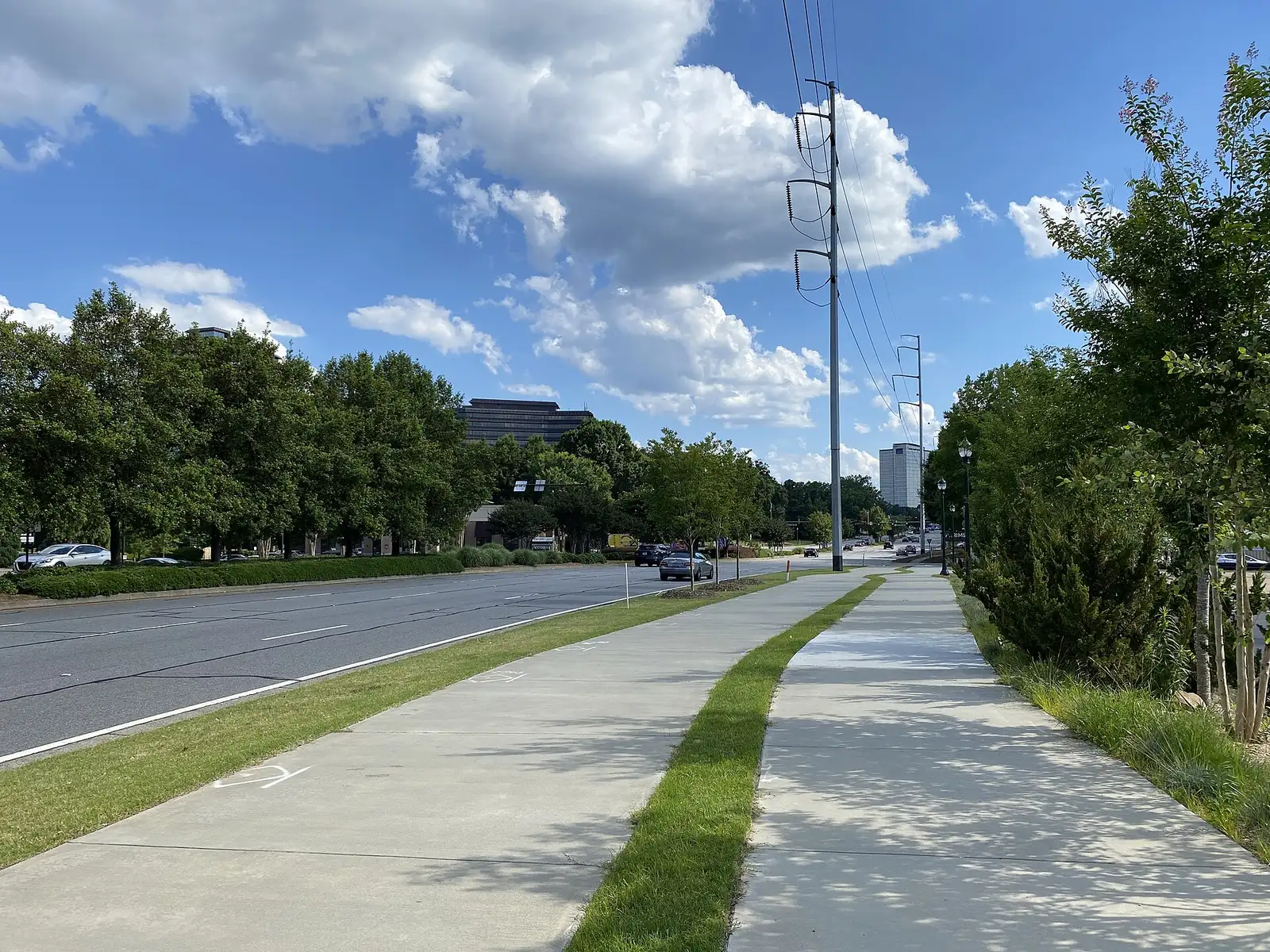 Power lines along Ashford Dunwoody Road in Dunwoody