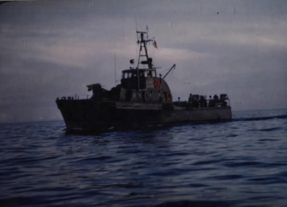 The Coast Guard Cutter Point Cypress off An Thoi, Vietnam.